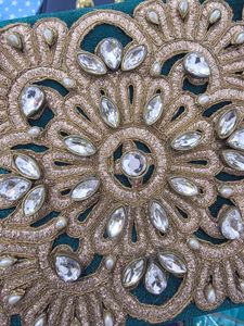 Elegant Embellished Velvet Clutch