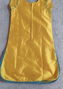 Elegant Yellow &amp; Blue Kurta Set