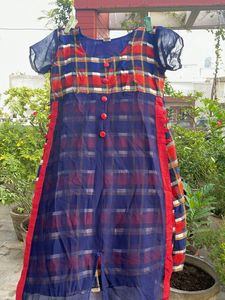 Stylish Plaid Kurta