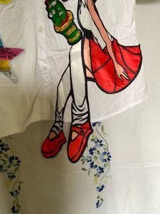 White Betty Boop Graphic Shirt👧