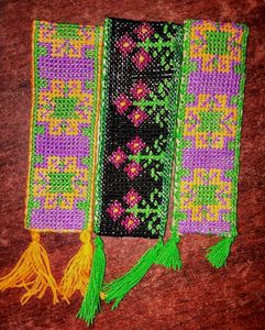 Bookmark Cross Stitch Handmade 3 Pieces