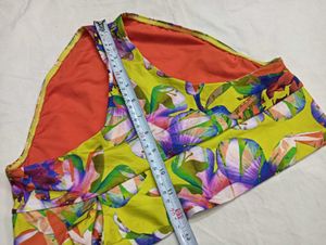 Vibrant 💚 big size .Floral Print Bikini Bottom