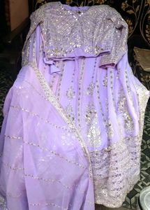 Stunning Lavender Embroidered Lehenga Choli