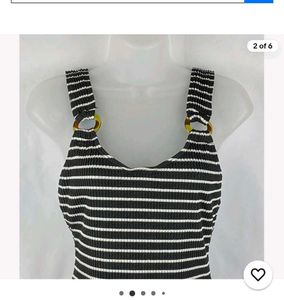 New Look Striped One-Piece Swimsuit