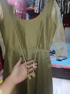 Royal Blue and Golden Gown With Jacket