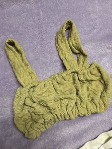 Cute Green Crop Top 32-34