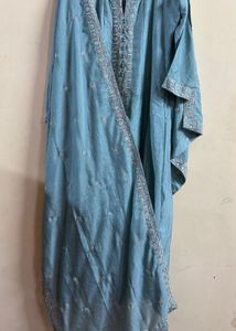 Beautiful Teal Embellished Kurta (sky blue)
