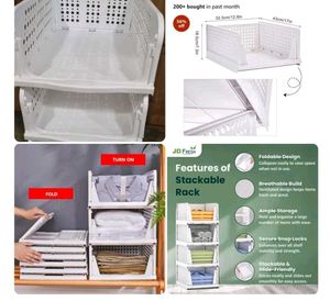 Plastic Set Of 2 Wardrobe Organiser And Inflatable