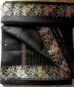Black silk saree