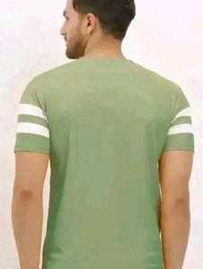 Men's Striped Green T-Shirt
