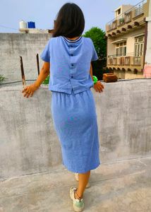 Blue T-Shirt Dress