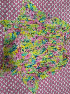 Vibrant Floral &amp; Star Print Two-Piece Set