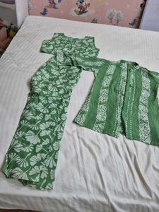 Green Floral Print Set