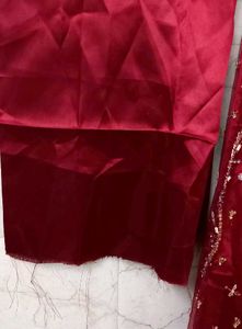 Stunning Maroon Embroidered Lehenga