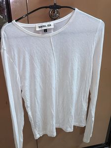 General Idea White Long Sleeve Top