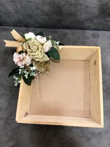 Wooden Decorated Basket 🧺 (Unused)