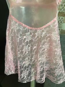 Elegant Pink Lace Babydoll