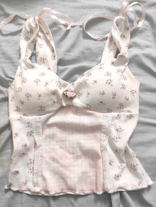 Cottagecore Floral Tie-Strap Top