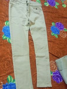 Stylish Beige Denim Jeans