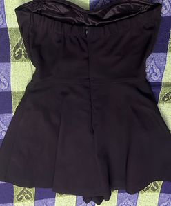 Black Strapless Padded Mini Dress