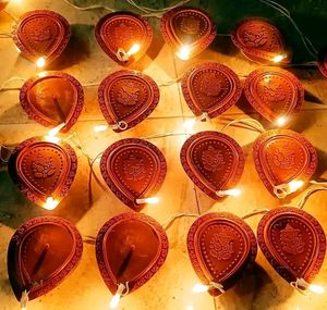 Brown Diya Light 2M Electric 21 Deepak