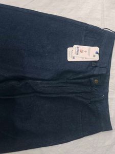 Stylish Blue Denim Straight Leg Pants