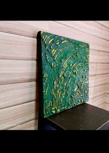 Textured Green Yellow Wall Art