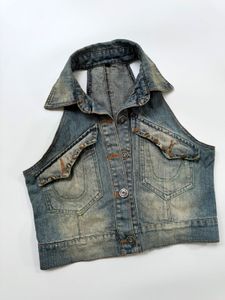 Y2K Denim Halter Jacket
