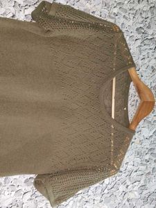 Olive Green Knit Top