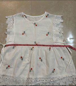 Boho White Floral Embroidered Lace Top