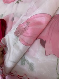 Floral organza saree