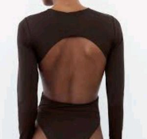 Chic Long Sleeve Brown bodysuit
