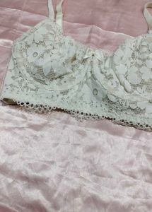 Lace Bralette with Bow Detail