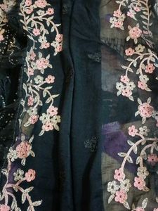 Elegant Black Embellished Kurta Set not used at al