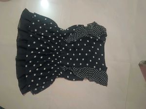 Polka Dot Ruffle Top