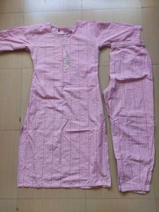 Pink Ethnic Kurta and Palazzo Set