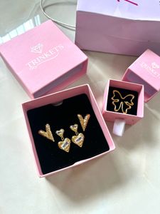 Anti-tarnished Earrings and Butterfly Ring set