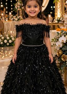 Stunning Black Sequined Gown