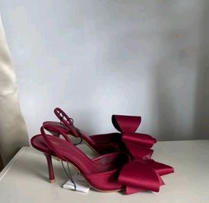 Zara Elegant Red Bow Heels