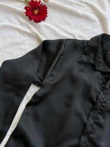 Black Satin Shirt