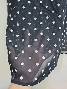 Polka dot sheer top