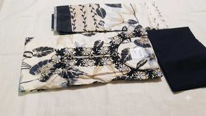Pakistani style embroided cotton Kurta Set