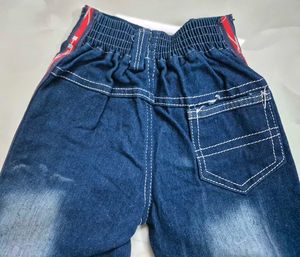 HRX Blue Denim Jeans with Red Tape