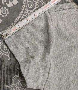 Grey Cropped Zip-Up T-Shirt