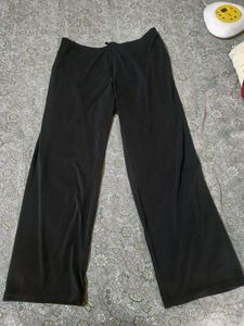 Embroidered Black Palazzo Pants