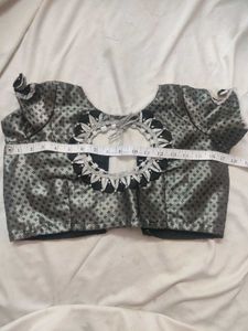 Silver With Black Blouse