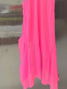 Chic Ruffled Pink Maxi Dress