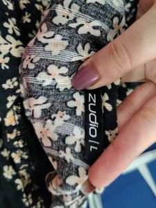 Black mini beautiful floral detailing dress