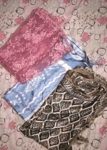 Elegant Dupattas Set - 3 Pieces