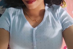 Baby Blue Ribbed Button-Up top
